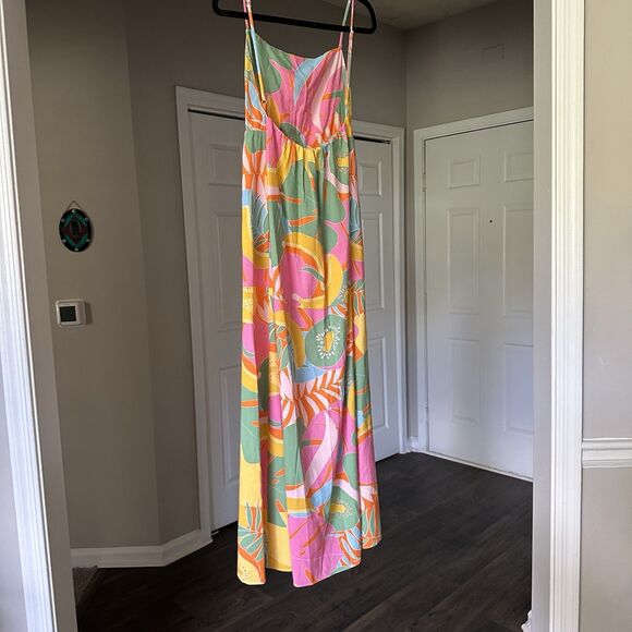 Show Me Your Mumu  Julia Maxi Dress in Tropical Fruit Womens S Front Slit Fruit - Picture 3 of 11